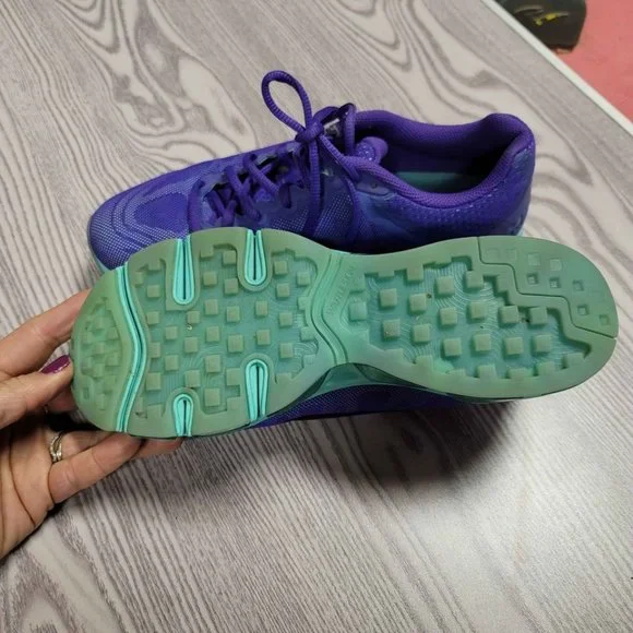 Nike Max Air waffle skin purple and teal Nikes women's size 8 - Picture 2 of 8